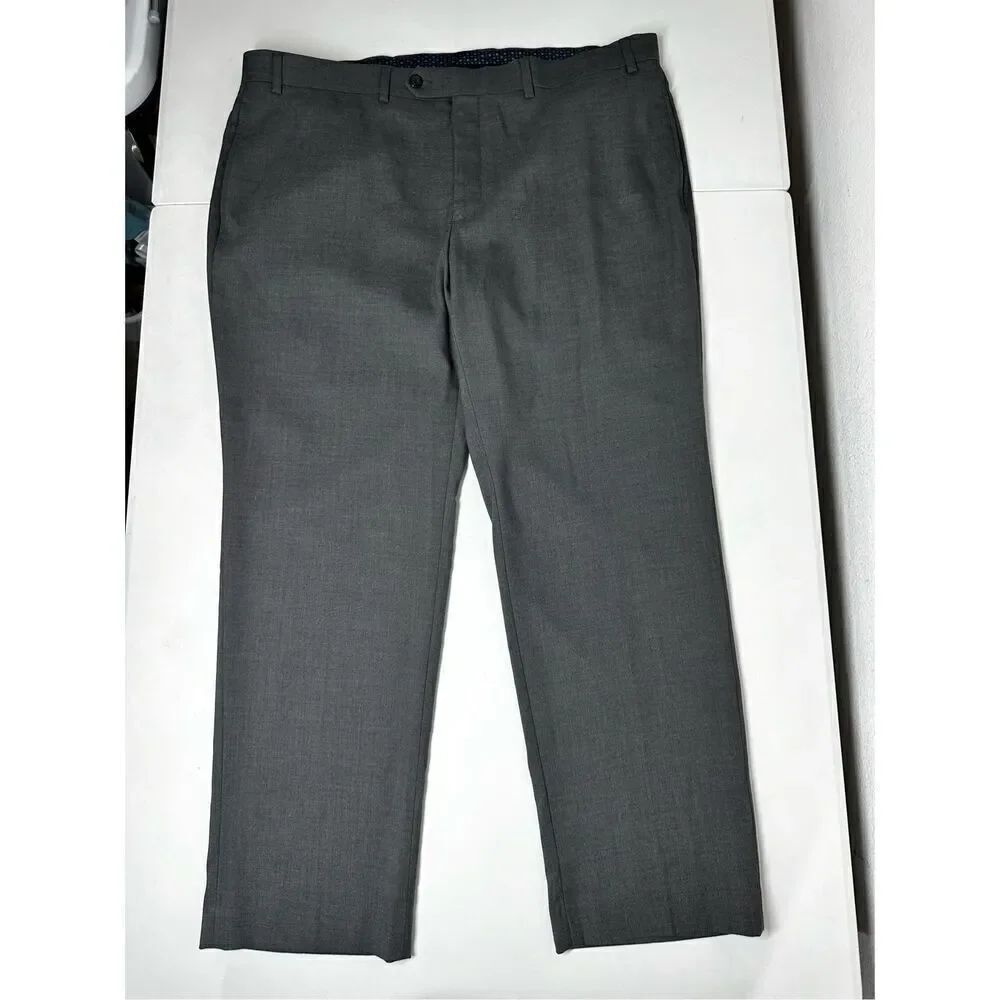 Ralph Lauren Men's Straight Fit Business Casual Dress Pants Gray Sz 40W 28L